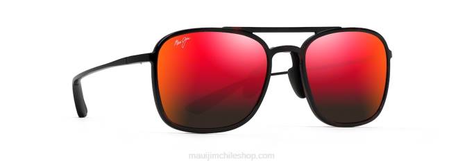 4DRP107 tortuga roja y negra/lava hawaiana gafas de sol estilo aviador polarizadas keokea Maui Jim