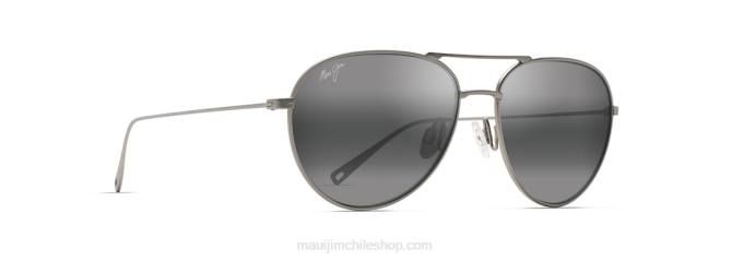 4DRP10 titanio mate/gris neutro gafas de sol estilo aviador polarizadas walaka Maui Jim