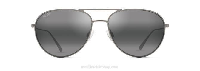 4DRP10 titanio mate/gris neutro gafas de sol estilo aviador polarizadas walaka Maui Jim