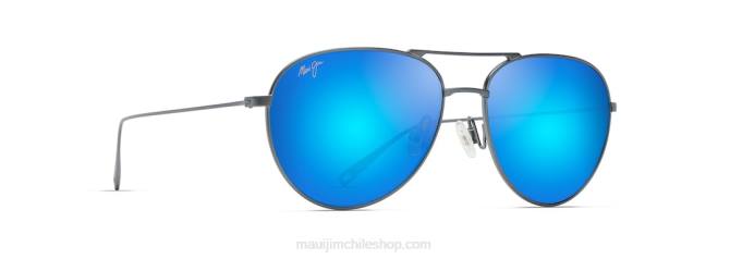 4DRP11 paloma gris/azul hawaii gafas de sol estilo aviador polarizadas walaka Maui Jim