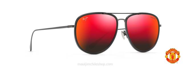 4DRP126 bronce oscuro con inserto negro brillante/lava hawaiana gafas de sol estilo aviador polarizadas Fair Winds Maui Jim