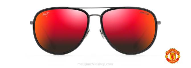 4DRP126 bronce oscuro con inserto negro brillante/lava hawaiana gafas de sol estilo aviador polarizadas Fair Winds Maui Jim