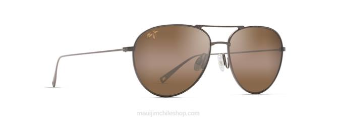 4DRP12 sepia satinado/bronce hcl gafas de sol estilo aviador polarizadas walaka Maui Jim