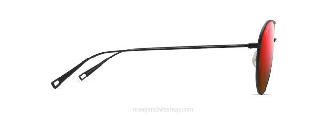 4DRP13 negro mate/lava hawaiana gafas de sol estilo aviador polarizadas walaka Maui Jim
