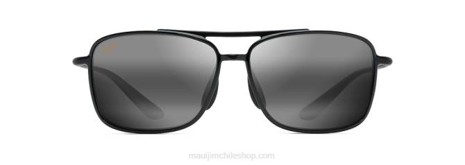 4DRP163 negro brillo/gris neutro lentes de sol tipo aviador polarizados gap de kaupo Maui Jim