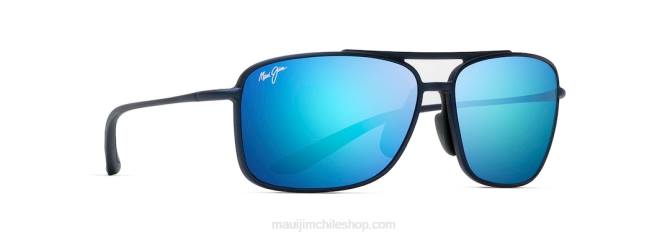 4DRP164 azul mate/azul hawaiano lentes de sol tipo aviador polarizados gap de kaupo Maui Jim