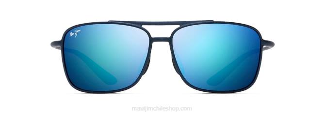 4DRP164 azul mate/azul hawaiano lentes de sol tipo aviador polarizados gap de kaupo Maui Jim