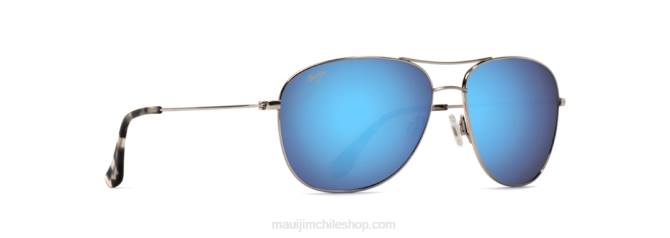 4DRP194 plata/azul hawaii lentes de sol tipo aviador polarizados cliff house Maui Jim