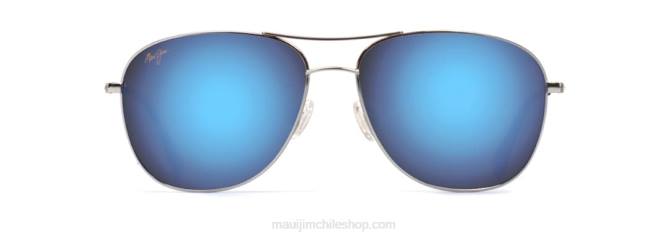 4DRP194 plata/azul hawaii lentes de sol tipo aviador polarizados cliff house Maui Jim