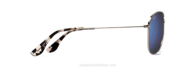 4DRP194 plata/azul hawaii lentes de sol tipo aviador polarizados cliff house Maui Jim