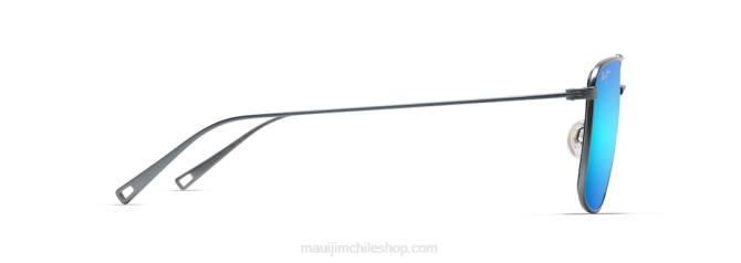 4DRP19 paloma gris/azul hawaii lentes de sol estilo aviador polarizados aeko Maui Jim