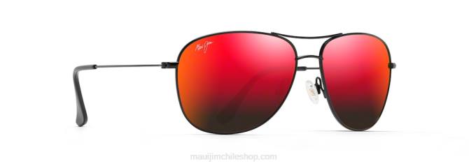 4DRP203 negro brillante/lava hawaiana lentes de sol tipo aviador polarizados cliff house Maui Jim