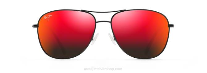 4DRP203 negro brillante/lava hawaiana lentes de sol tipo aviador polarizados cliff house Maui Jim