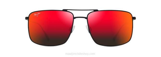 4DRP21 negro mate/lava hawaiana lentes de sol estilo aviador polarizados aeko Maui Jim