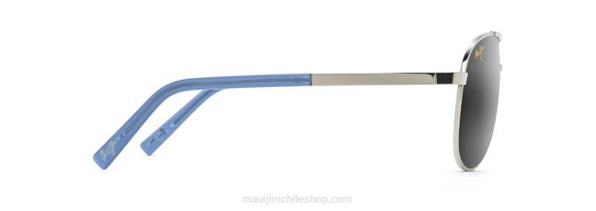 4DRP238 plateado/gris neutro lentes de sol estilo aviador polarizados seacliff Maui Jim