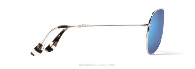 4DRP316 plata/azul hawaii gafas de sol tipo aviador polarizadas mavericks Maui Jim