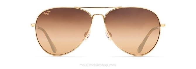 4DRP318 oro/hcl bronce gafas de sol tipo aviador polarizadas mavericks Maui Jim
