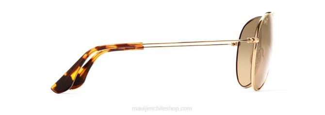 4DRP318 oro/hcl bronce gafas de sol tipo aviador polarizadas mavericks Maui Jim