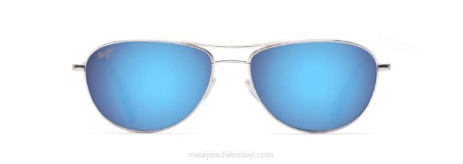 4DRP326 plata/azul hawaii gafas de sol tipo aviador polarizadas baby beach Maui Jim