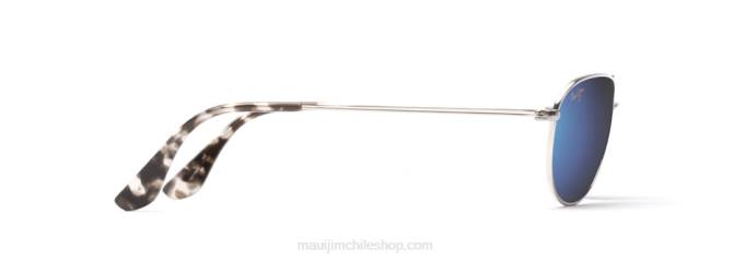 4DRP326 plata/azul hawaii gafas de sol tipo aviador polarizadas baby beach Maui Jim