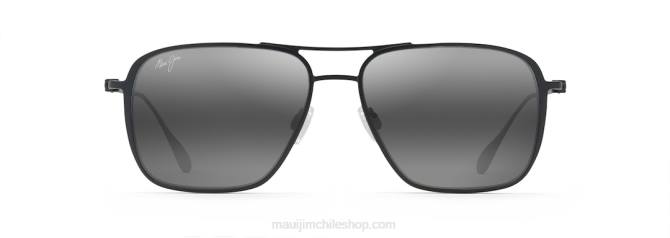 4DRP375 negro mate/gris neutro lentes de sol estilo aviador polarizados beach Maui Jim