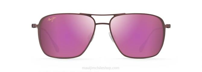 4DRP376 burdeos cepillado mate/amanecer lentes de sol estilo aviador polarizados beach Maui Jim