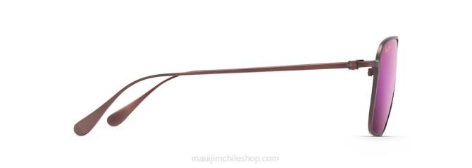 4DRP376 burdeos cepillado mate/amanecer lentes de sol estilo aviador polarizados beach Maui Jim