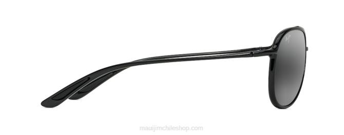 4DRP380 negro brillo/gris neutro gafas de sol estilo aviador polarizadas puente alelele Maui Jim