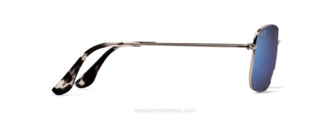 4DRP412 plata/azul hawaii gafas de sol de aviador polarizadas wiki wiki Maui Jim