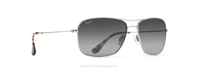 4DRP413 plateado/gris neutro gafas de sol de aviador polarizadas wiki wiki Maui Jim