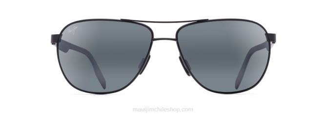 4DRP421 negro mate/gris neutro gafas de sol estilo aviador polarizadas Castles Maui Jim