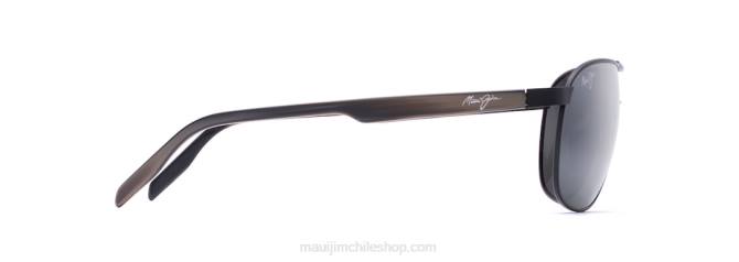 4DRP421 negro mate/gris neutro gafas de sol estilo aviador polarizadas Castles Maui Jim