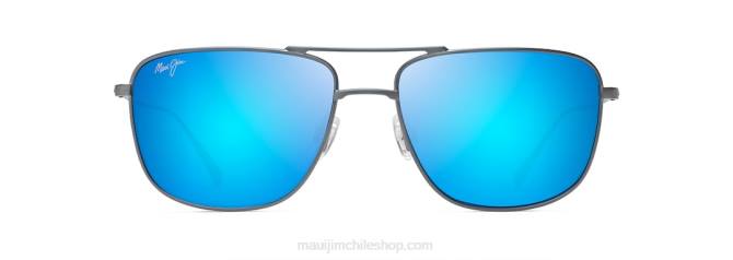 4DRP7 paloma gris/azul hawaii lentes de sol estilo aviador polarizados mikioi Maui Jim