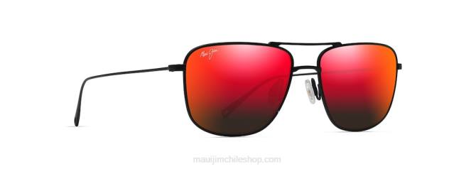 4DRP9 negro mate/lava hawaiana lentes de sol estilo aviador polarizados mikioi Maui Jim