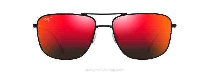 4DRP9 negro mate/lava hawaiana lentes de sol estilo aviador polarizados mikioi Maui Jim