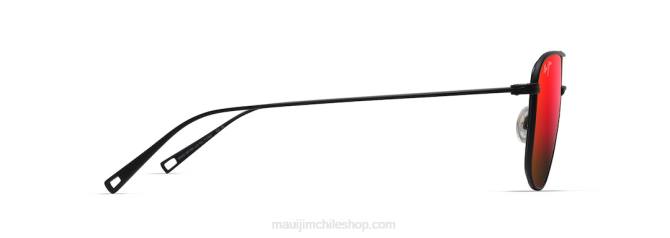 4DRP9 negro mate/lava hawaiana lentes de sol estilo aviador polarizados mikioi Maui Jim