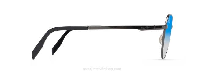 4DRP127 bronce oscuro/doble espejo de azul a plata gafas de sol clásicas polarizadas hukilau Maui Jim