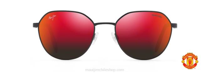 4DRP130 negro mate/lava hawaiana gafas de sol clásicas polarizadas hukilau Maui Jim