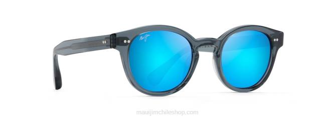 4DRP132 gris paloma translúcido/azul hawaii gafas de sol clásicas polarizadas joy ride Maui Jim