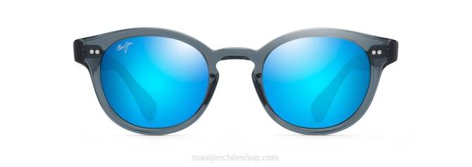 4DRP132 gris paloma translúcido/azul hawaii gafas de sol clásicas polarizadas joy ride Maui Jim