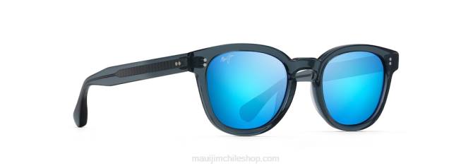 4DRP137 gris paloma translúcido/azul hawaii gafas de sol clásicas polarizadas guepardo 5 Maui Jim