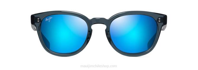 4DRP137 gris paloma translúcido/azul hawaii gafas de sol clásicas polarizadas guepardo 5 Maui Jim
