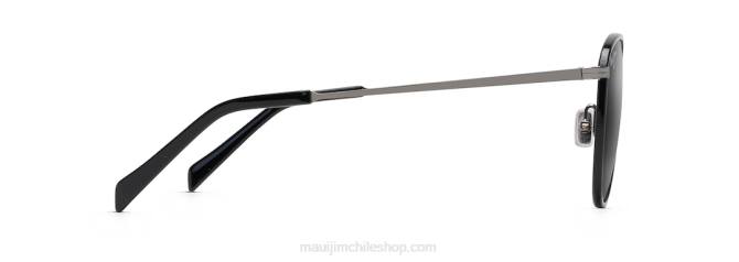 4DRP141 negro brillante con bronce de cañón/gris neutro gafas de sol clásicas polarizadas de noni Maui Jim