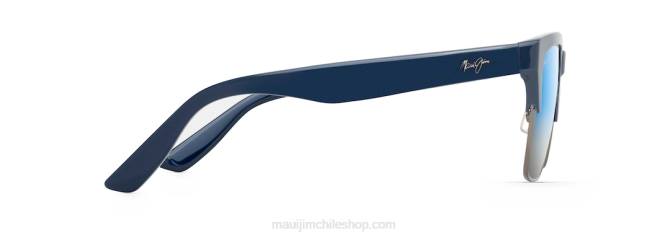 4DRP170 azul marino con bronce de cañón/espejo doble azul a plata gafas de sol perico polarizadas clasicas Maui Jim