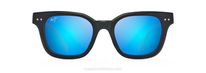 4DRP222 negro con hawaii gris/azul gafas de sol clásicas polarizadas Shore Break Maui Jim