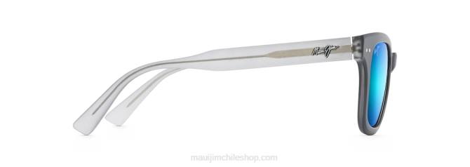 4DRP222 negro con hawaii gris/azul gafas de sol clásicas polarizadas Shore Break Maui Jim