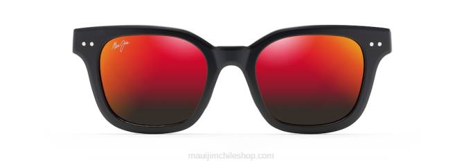4DRP224 negro mate/lava hawaiana gafas de sol clásicas polarizadas Shore Break Maui Jim