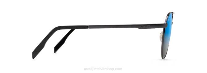 4DRP241 bronce oscuro/doble espejo de azul a plata gafas de sol clásicas polarizadas frente al mar Maui Jim