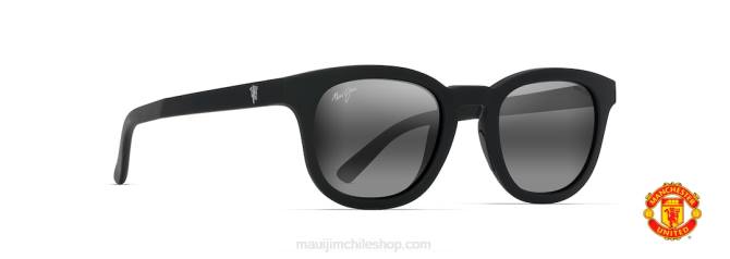 4DRP246 caucho negro mate/gris neutro gafas de sol clásicas polarizadas con cabeza de koko Maui Jim
