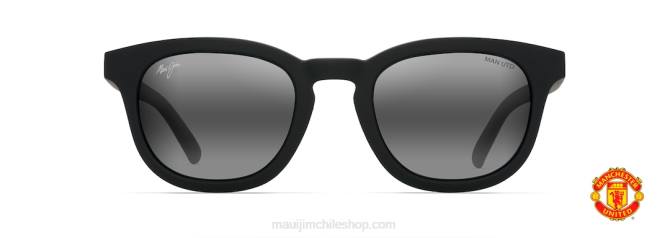 4DRP246 caucho negro mate/gris neutro gafas de sol clásicas polarizadas con cabeza de koko Maui Jim